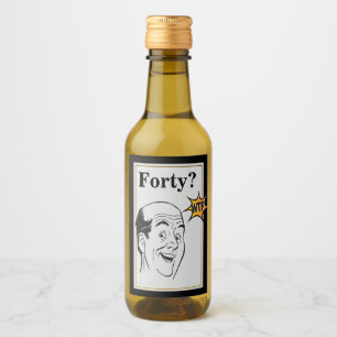 Étiquettes Pour Bouteilles De Vin wtf 40e anniversaire fête drôle Hommes anniversair