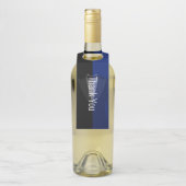 Étiquettes Pour Bouteilles Dés à pois bleu/noir (Sur bouteille)