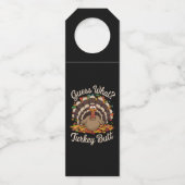 Étiquettes Pour Bouteilles Devinez quoi Cul de dinde drôle de Thanksgiving  (Devant)