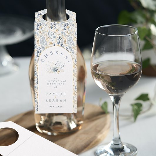 Étiquettes Pour Bouteilles Douce Mariée Fleurie ID1045