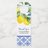 Étiquettes Pour Bouteilles Douche citron (Devant)