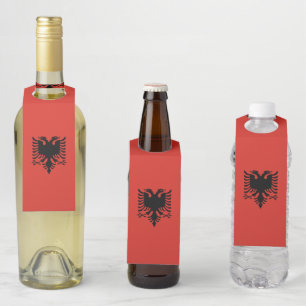 Étiquettes Pour Bouteilles Drapeau albanais