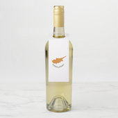 Étiquettes Pour Bouteilles Drapeau de Chypre (Sur bouteille)