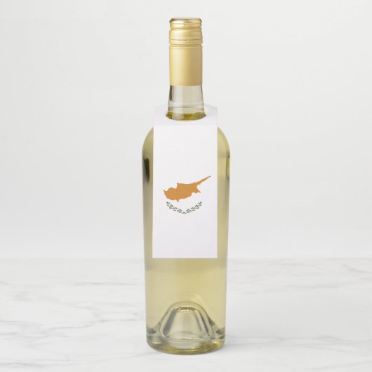 Étiquettes Pour Bouteilles Drapeau de Chypre (Sur bouteille)