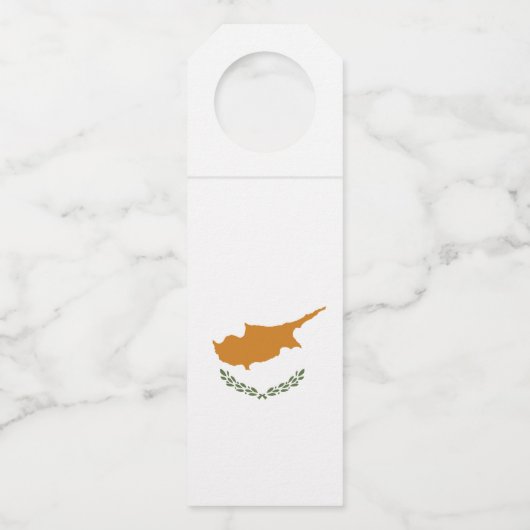 Étiquettes Pour Bouteilles Drapeau de Chypre (Dos)