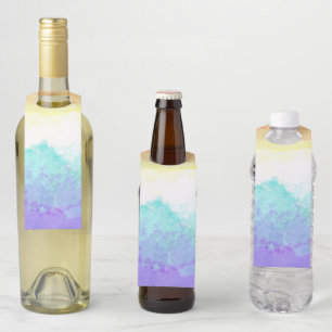 Étiquettes Pour Bouteilles Drapeau de fierté Genderfaun Abstrait Bohème Tourb
