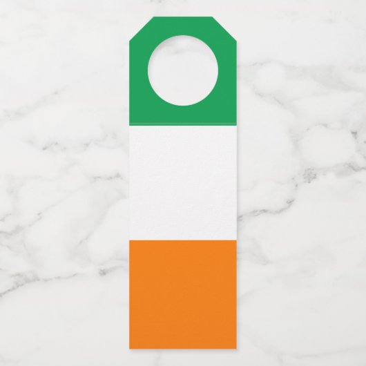 Étiquettes Pour Bouteilles Drapeau de l'Irlande (Devant)