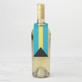 Étiquettes Pour Bouteilles Drapeau des Bahamas (Sur bouteille)