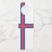 Étiquettes Pour Bouteilles Drapeau des îles Féroé (Devant)