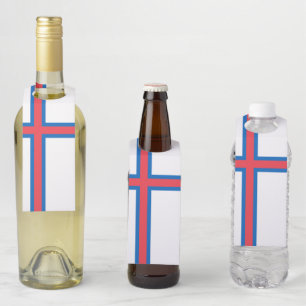 Étiquettes Pour Bouteilles Drapeau des îles Féroé