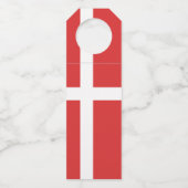 Étiquettes Pour Bouteilles Drapeau du Danemark (Dos)