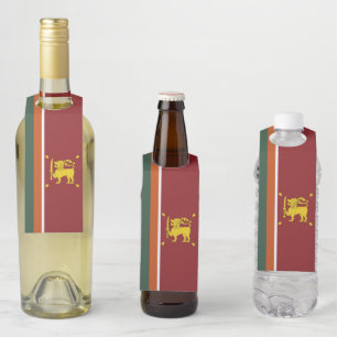 Étiquettes Pour Bouteilles Drapeau Sri Lanka