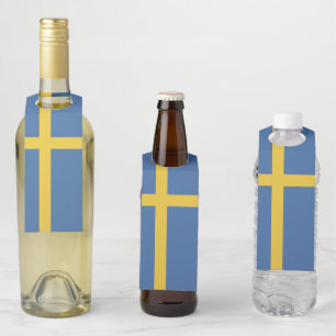 Étiquettes Pour Bouteilles Drapeau suédois