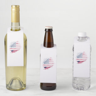 Étiquettes Pour Bouteilles Drapeau USA