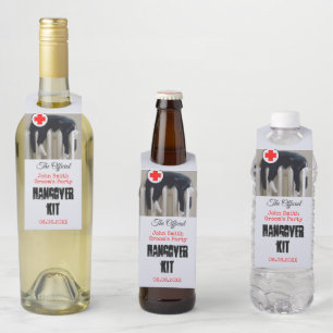 Étiquettes Pour Bouteilles Drôle cintre de la fête de la marionnette