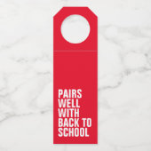 Étiquettes Pour Bouteilles Drôle retour à l'école professeur vin (Devant)