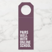 Étiquettes Pour Bouteilles École en ligne apprentissage à distance drôle (Devant)