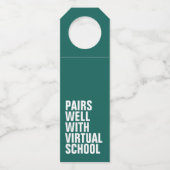 Étiquettes Pour Bouteilles École virtuelle enseignement à distance (Devant)