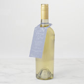 Étiquettes Pour Bouteilles Écriture de fleurs de pervenche Mariage Remercieme (Incliné)