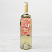 Étiquettes Pour Bouteilles Élégant 29e anniversaire du Mariage Garnet (Sur bouteille)
