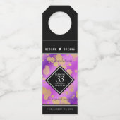 Étiquettes Pour Bouteilles Élégant 33e anniversaire du Mariage Améthyste (Devant)