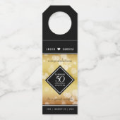 Étiquettes Pour Bouteilles Élégant 50e anniversaire de Mariage d'or (Devant)