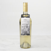 Étiquettes Pour Bouteilles Élégant 70e anniversaire de mariage en platine (Sur bouteille)