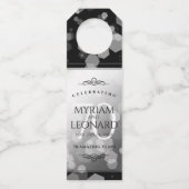 Étiquettes Pour Bouteilles Élégant 70e anniversaire de mariage en platine (Devant)