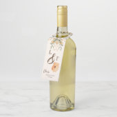 Étiquettes Pour Bouteilles Élégant Mariage de fleurs de la chute d'or (Incliné)