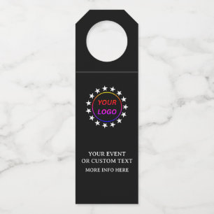 Étiquettes Pour Bouteilles Élégant Minimal Script Félicitations Fête B Noir