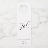 Étiquettes Pour Bouteilles Elegant Minimalist Monogram Initials Wedding (Devant)