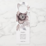 Étiquettes Pour Bouteilles Elégant romantique Aquarelle Mariage floral<br><div class="desc">Élégant romantique aquarelle Mariage floral étiquette porte-bouteille</div>
