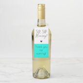 Étiquettes Pour Bouteilles Élégant Sip Sip Hourra Pop les tags de haut de gam (Sur bouteille)