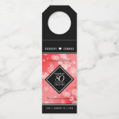 Étiquettes Pour Bouteilles Elégante 80ème anniversaire du Mariage de Ruby (Dos)