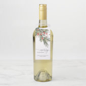 Étiquettes Pour Bouteilles Elégante aquarelle Noël (Sur bouteille)