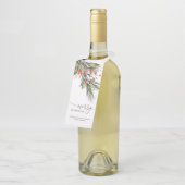 Étiquettes Pour Bouteilles Elégante aquarelle Noël (Incliné)