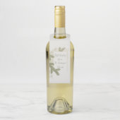 Étiquettes Pour Bouteilles Elegantes fougères personnalisées pour Noël d'entr (Sur bouteille)