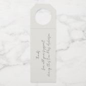 Étiquettes Pour Bouteilles Elegantes fougères personnalisées pour Noël d'entr (Dos)