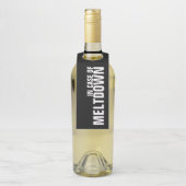 Étiquettes Pour Bouteilles EN COQUE DE MELTDOWN sur noir (Sur bouteille)