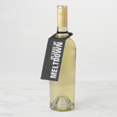 Étiquettes Pour Bouteilles EN COQUE DE MELTDOWN sur noir (Incliné)