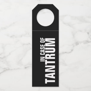 Étiquettes Pour Bouteilles EN COQUE DE TANTRUM sur noir