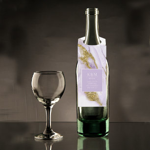 Étiquettes Pour Bouteilles Encre Luxe Lavande Abstrait ID990