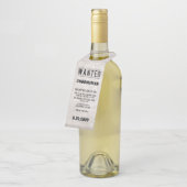 Étiquettes Pour Bouteilles Épouser l'étiquette nuptiale de cintre de (Incliné)