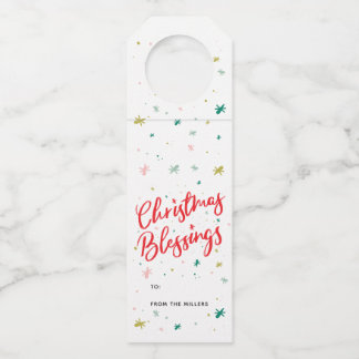 Étiquettes Pour Bouteilles Étoiles et bénédictions de Noël