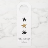 Étiquettes Pour Bouteilles Étoiles modernes de Scandinave de Noël (Devant)