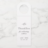 Étiquettes Pour Bouteilles Faire-part de mariage et remerciement en art en li (Devant)