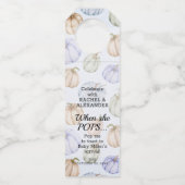 Étiquettes Pour Bouteilles Fait de pop-It pour Baby Shower Citrouille Bleue (Devant)