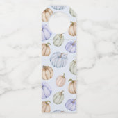 Étiquettes Pour Bouteilles Fait de pop-It pour Baby Shower Citrouille Bleue (Dos)