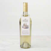 Étiquettes Pour Bouteilles Ferme rustique de photo du plus Joyeux Noël (Sur bouteille)