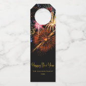 Étiquettes Pour Bouteilles Festive Fireworks Happy New Year (Devant)